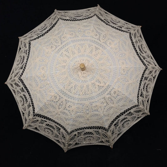 Handmade Embroidered Lace Parasol